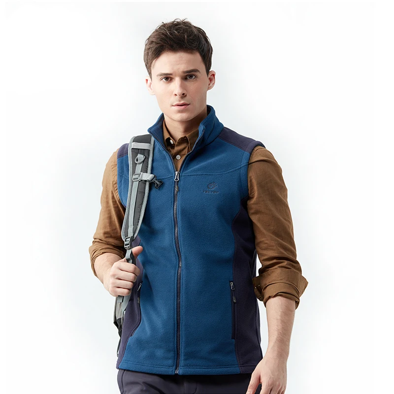 

TECTOP Men Outdoor Autumn Winter Thick Thermal Breathable Fleece Vests Male Camping Climbing Hiking Polar Fleece Waistcoats