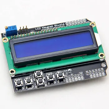 

1602 LCD Keypad Shield For Arduino 16x2 5V Blue Backlight Module Display With White Word Display For ATMEGA328 ATMEGA2560 UNO