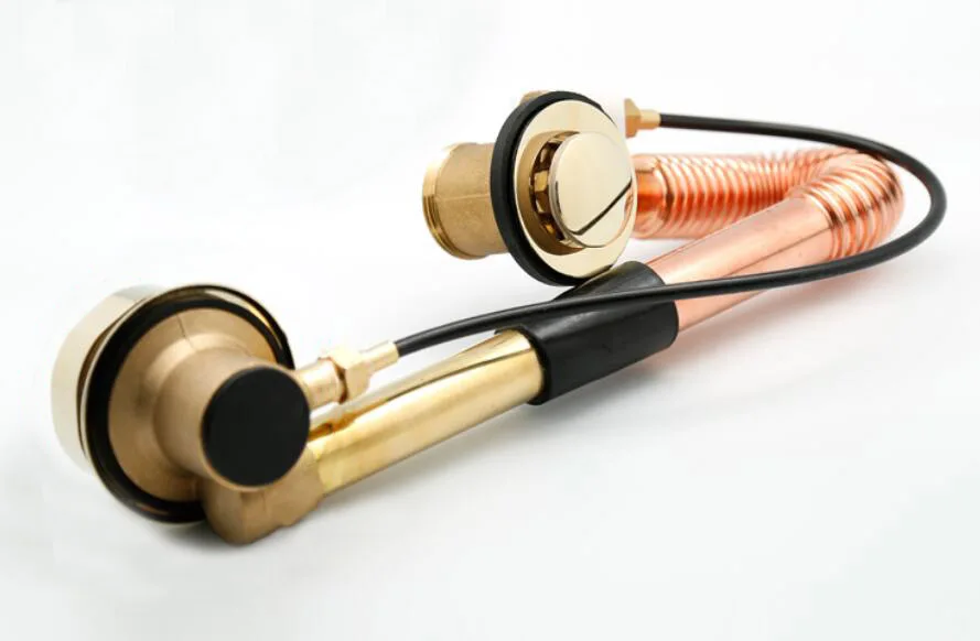 Copper rotary bathtub water removal device sewer