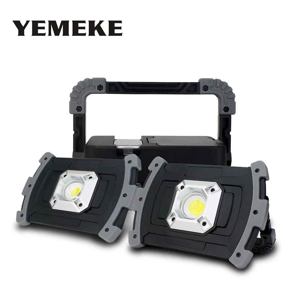 

20W COB Led Portable Spotlight Searchlight Rechargeable Handheld Work Light Portable Lantern Flood Light For Camping Fishing