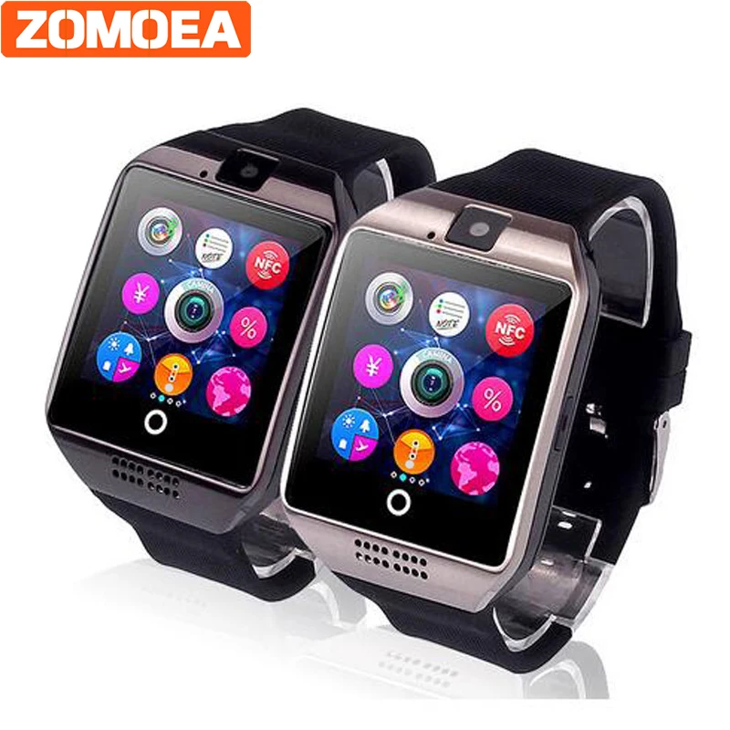 Free shipping DZ09 Q18 Passometer Smart font b watch b font with Touch Screen camera SD