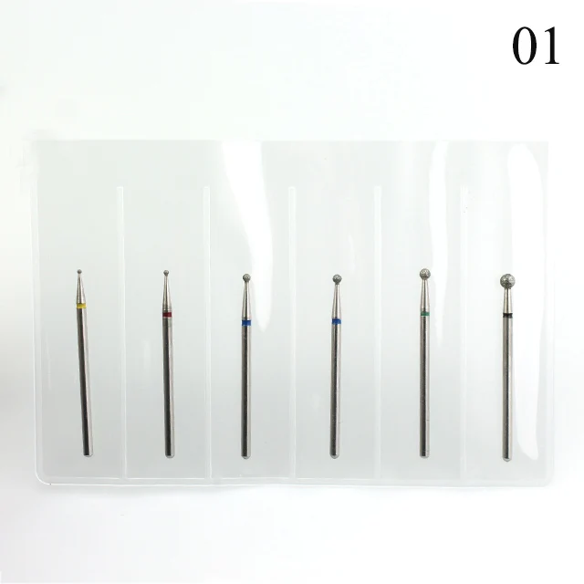 6pc Diamond Nail Drill Bit Set Milling Cutters For Manicure Electric Machine Pedicure Burr Bits Cuticle Remove Nail Art Tools - Цвет: 1