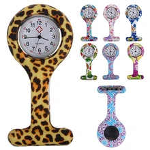 New Fashion Patterned Silicone Nurses Brooch Tunic Fob Pocket Watch Stainless Dial N76Y 98YW