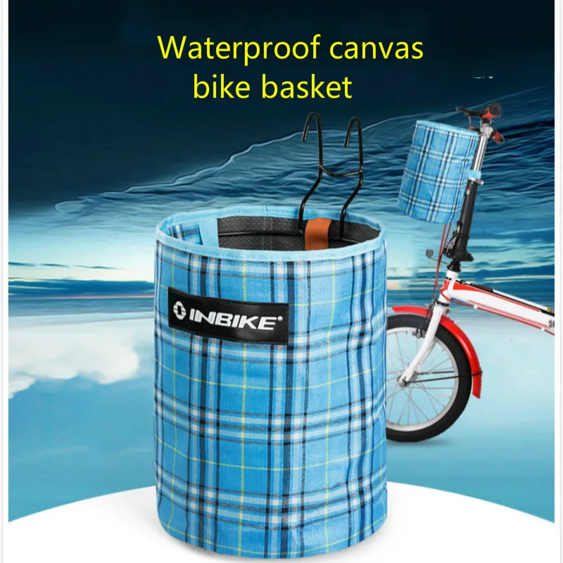 INBIKE bike basket canvas cycle bag bike frame bag bicycle accessories