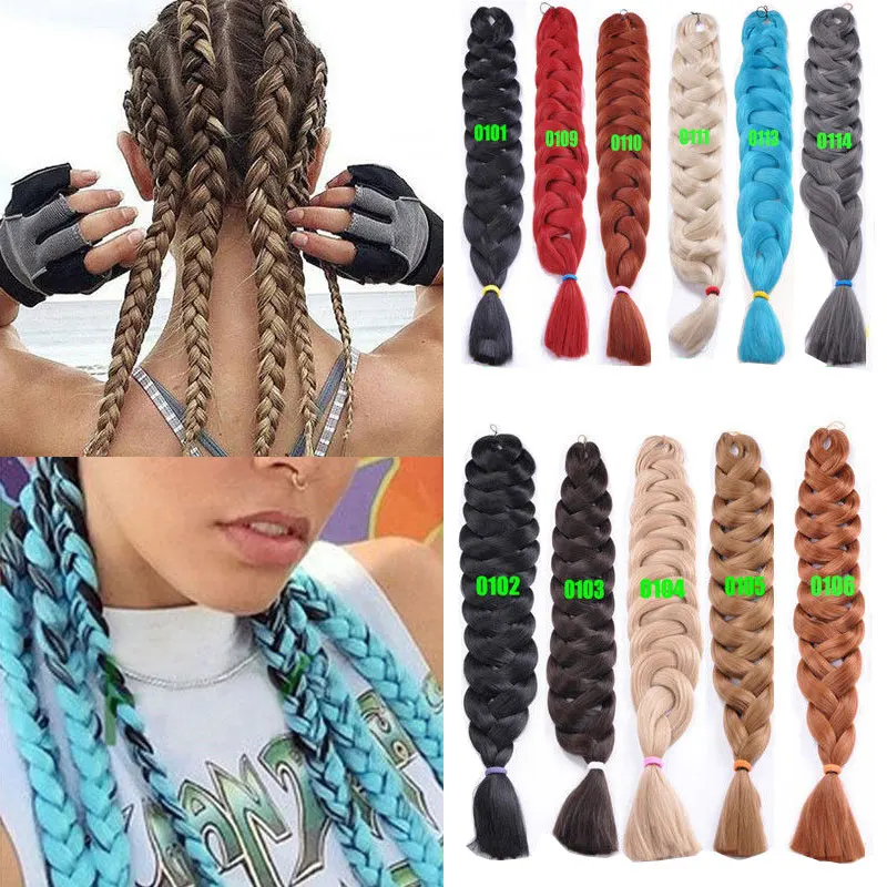 

Colorful Chemical Fiber Big Braids Wigs Tricks Funny African Pigtail Hair Halloween Christmas Party Bar Dance Decorations