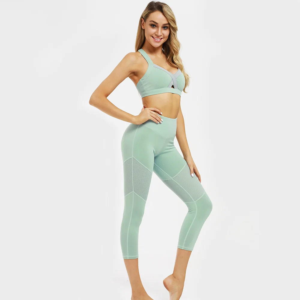 

Gym Yoga Set Women Gym Sets 2 Piece Gym Workout Clothes For Women Sportswear Fitness Clothing Sports Active Wear 2#20D50
