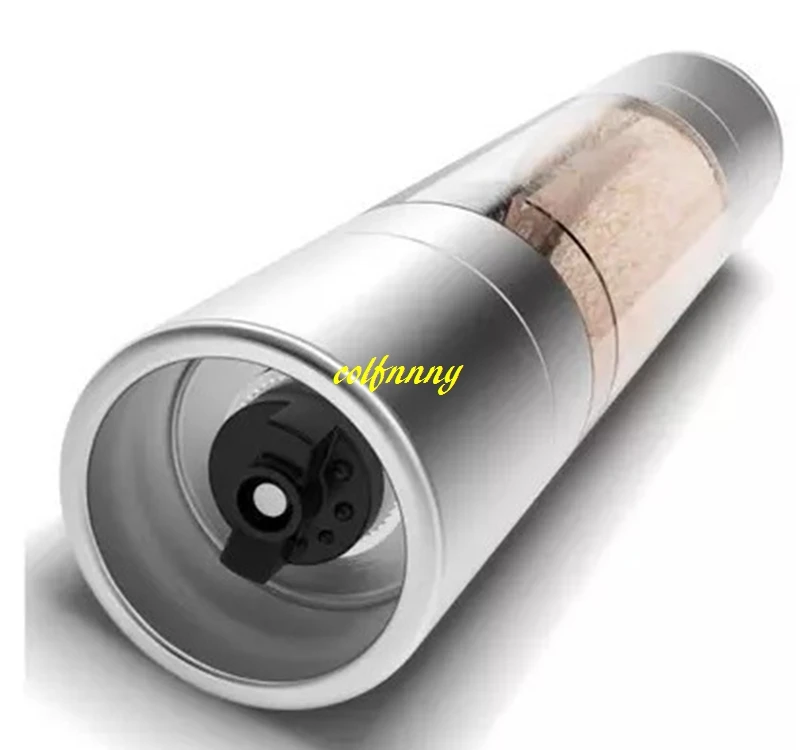 20pcs/lot 55*220mm Stainless Steel Manual Salt Pepper Mill Grinder 2 in 1 Portable Kitchen Mill Muller Tool