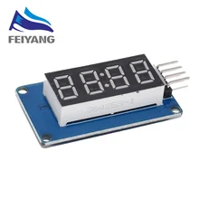 1pcs TM1637 4 Bits Digital LED Display Module 7 Segment 0.36Inch Clock RED Anode Tube Four Serial Driver Board Pack