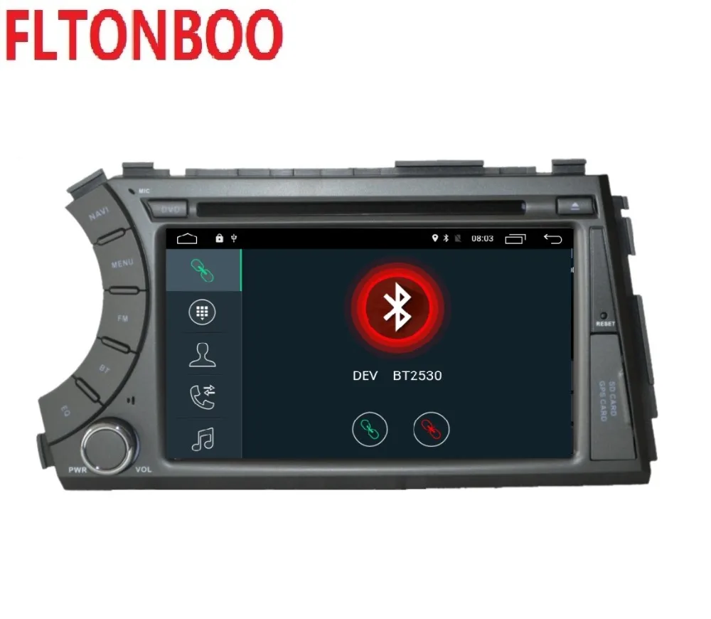Top 7 inch Android 9 for ssangyong Kyron Actyon 2din car dvd,gps wifi,radio,bluetooth,Steering wheel,free 16g map,mic,touch screen 1