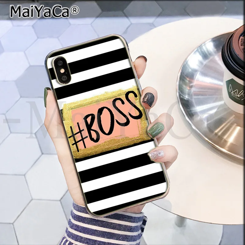 MaiYaCa Boss Girl Lady роскошный модный Чехол для мобильного телефона для Apple iPhone 8 7 6 6S Plus X XS max 5 5S SE XR Чехол для мобильного телефона