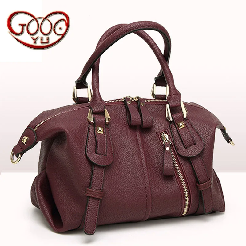 

Korean version of the Boston fashion wild portable shoulder bag high-end PU leather simple and trendy pillow solid color Messeng