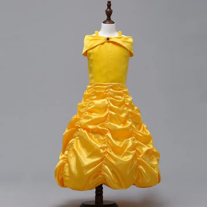 Kids Girls Halloween Costumes Long Dresses Beauty and The Beast Cosplay