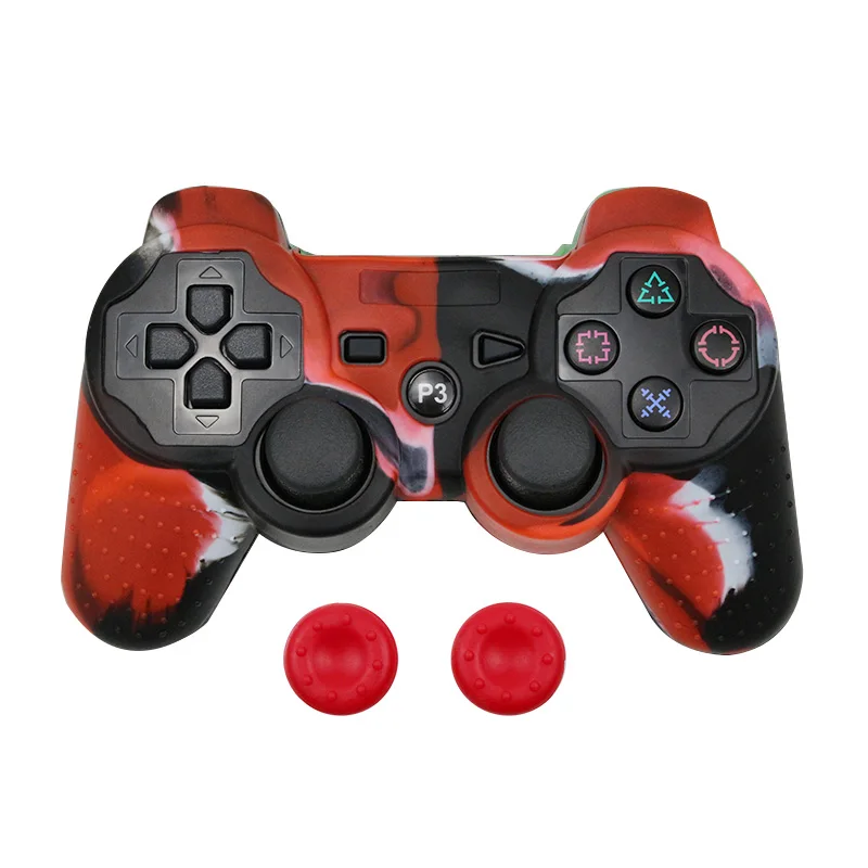 Противоскользящий силиконовый чехол для sony PS3/PS2 для Dualshock control ler Joypad геймпад джойстик Управление и ручка