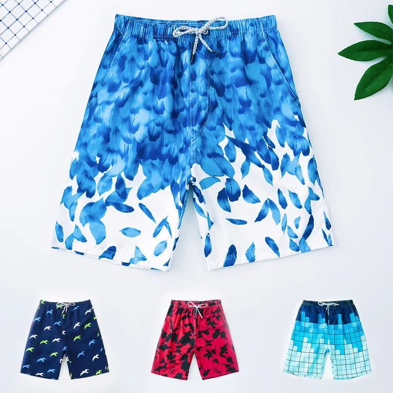 

Swimming Trunks Men's Flat-angle Five-cent Beach Pants Men's Swimsuits Loose and Plus Size Hot Spring Man Shorts A2244YPC