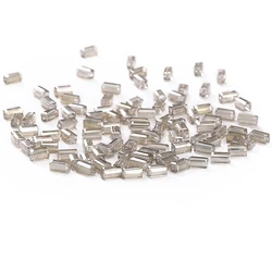 Silver Grey Crystal Square Beads - 50pcs, 2x4mm for DIY Jewelry & Necklace Crafting (16)