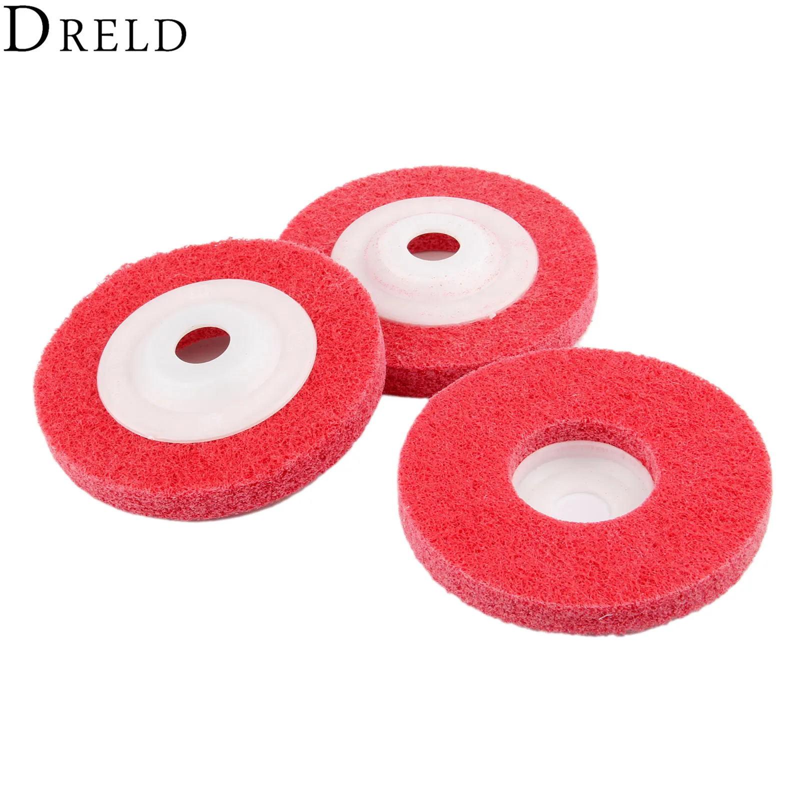 DRELD 1Pc Fiber Polishing Wheel Buffing Pad Grinding Abrasive Disc for