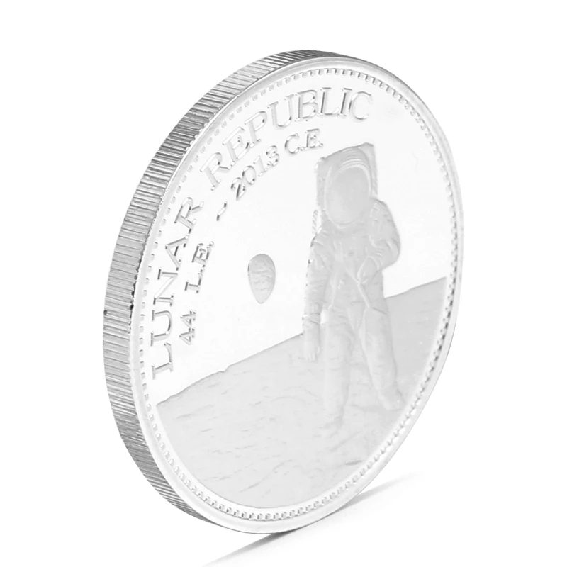 

Silver Plated Souvenir Craters Lunar Commemorative Challenge Coin Collection Art