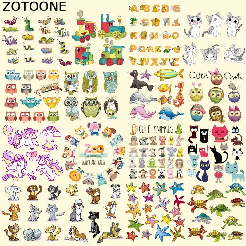ZOTOONE набор патчей для животных утюжок переноса совы собаки кошки нашивки в форме