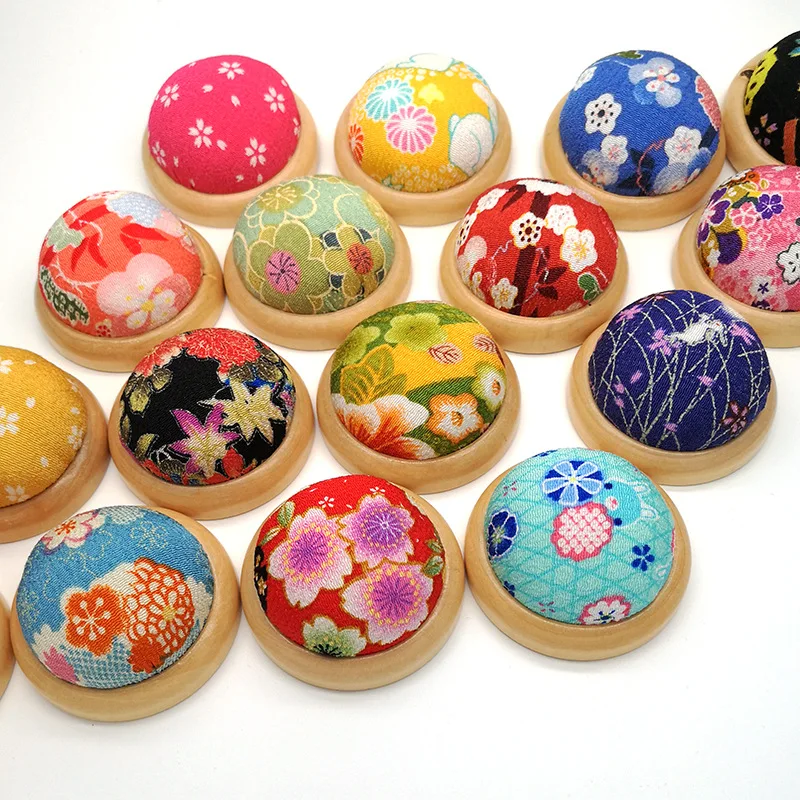 Pincushion с деревянная подставка Сливовый цветок Декор DIY иголка для рукоделия Pin