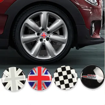 

4pcs 56mm Car Wheel Center Hub Cap Stickers Badge Emblem Cover for MINI Cooper S JCW One + R56 R60 R61 F54 F55 F56 F60 Accessory