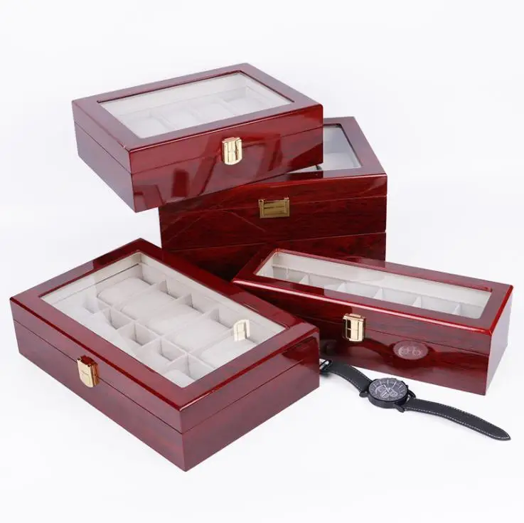 

Luxury Wood Storag Boxes Display 2/3/5/6/10/12 Watches Boxes Display Watch Box Jewelry Case Organizer Holder Promotion Boxes