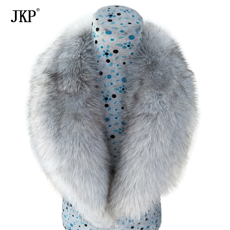Real Blue Fox Fur Scarves for Women Winter Warm Natural Fox Fur Collar Real Fur Scarf