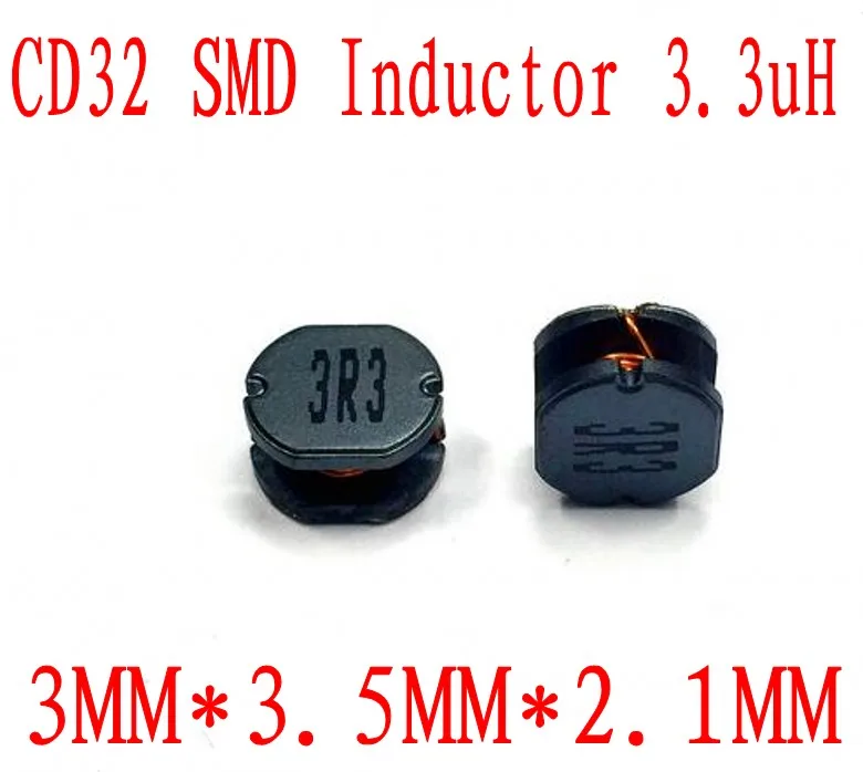 3000 шт. SMD силовой индуктор CD32 3.3uH 3R3 чип 3*3*2 мм неэкранированный проволочный