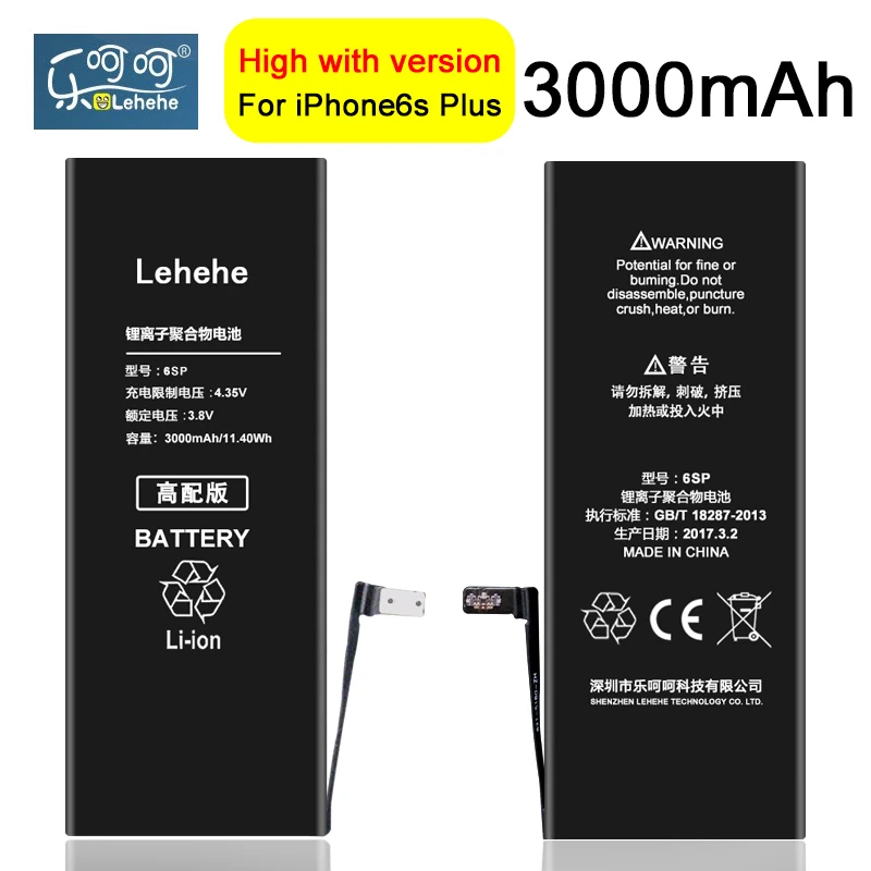 Original LEHEHE Battery For iphone 6s plus 3000mAh New 100% High Quality 0  cycle Battery Replacement Free Tools Gifts|battery for|0 cyclesbattery  original - AliExpress