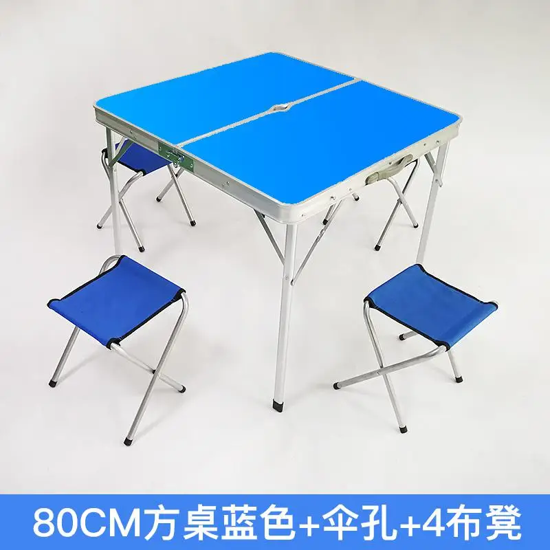 Outdoor Folding Table And Chairs Folding Table Square Small Square Table Picnic Home Mahjong Table Simple - Цвет: style6