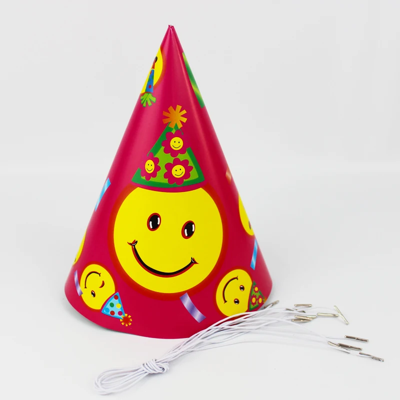 NEW Arrival Party Supplies Cheering Toys Paper Hat Cartoon hat Lovely Smile Face Theme Cap Child
