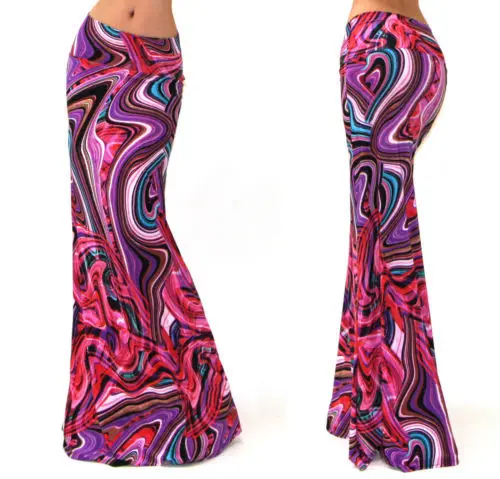 Женская юбка-макси в пол большого размера, тянущаяся юбка-карандаш с цветочным рисунком, облегающие пляжные юбки в полоску, повседневные длинные юбки Faldas mujer moda - Цвет: 1089-19