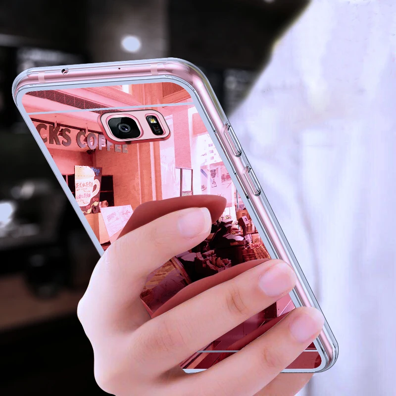 Роскошный зеркальный чехол из ТПУ для Samsung Galaxy S10 S9 S8 Plus S10e S7 S6 Edge S5 S4 Note 3 4 5 8 9 M10 M20 A10