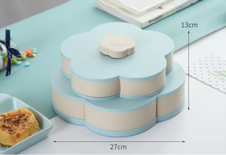 DIY чайный стол получает Творческий лепесток вращающаяся коробка конфет, закуски фруктовый поднос коробка конфет, бытовой сухофрукты коробка гостиной