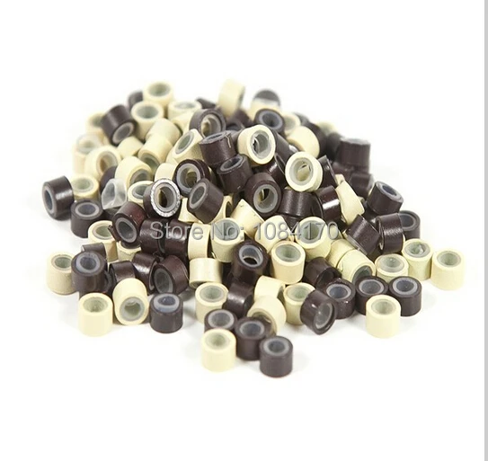 5000 stücke 4,5mm * 2,5mm * 3,0mm 8 farbe Silikon Mikro Ringe Micro Link Micro Perlen für haar verlängerung
