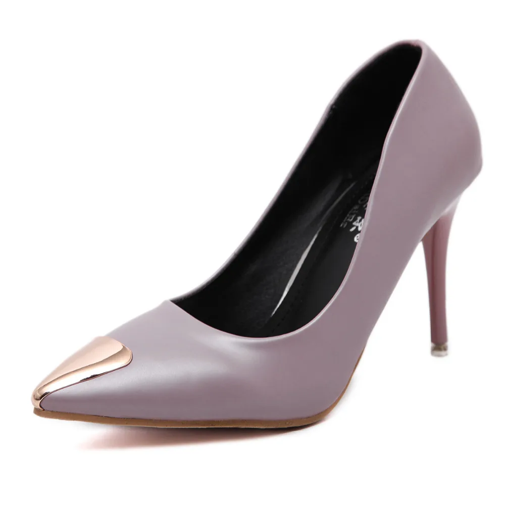

Shoes Woman Black Pink Color Dress Women Pumps Basic 8cm Stiletto High Heeled Pointed Toe Spring Zapatos Mujer