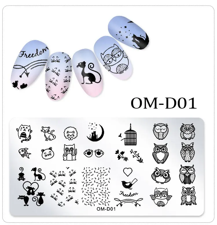 1Pc Nail Stamping Plates Lace Flower Animal Geometry Pattern Nail Art Stamp Stamping Template Image Plate Stencil Manicure Tools