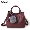 Litchi Pattern Leather Women Casual Handbag