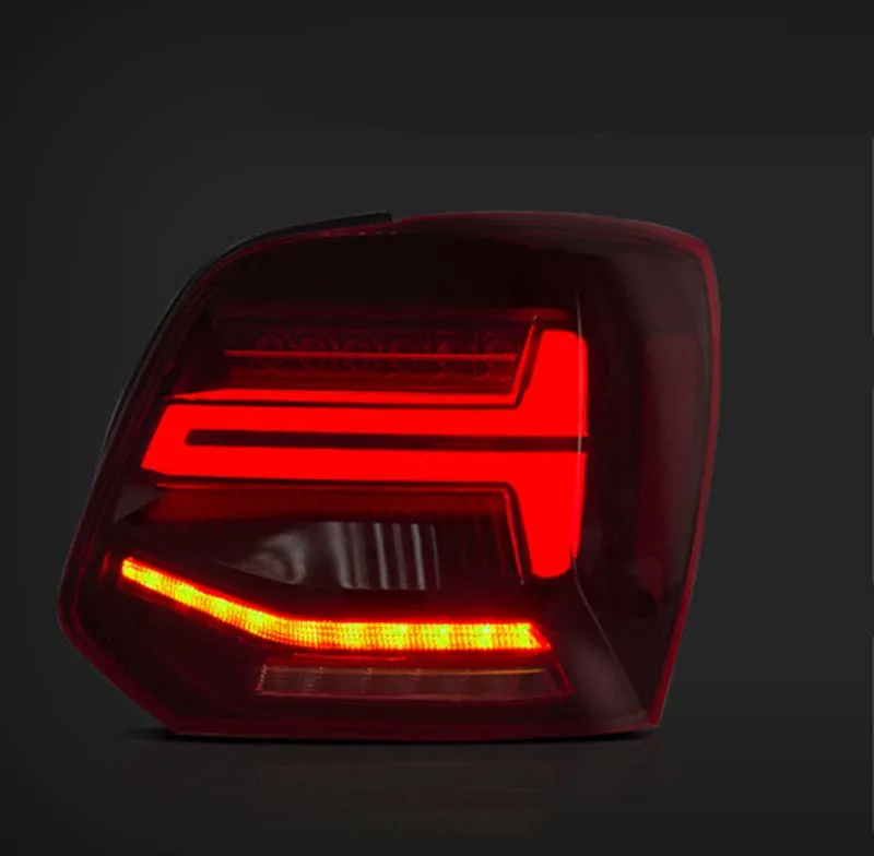 2 шт. автомобильный Стайлинг для VW polo задние фонари 2011- для polo светодиодный задний фонарь+ сигнал поворота+ тормоз+ обратный светодиодный свет