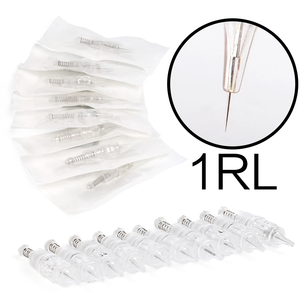 

Solong Good quality 10Pcs Permanent Makeup Eyebrow Hybrid Tattoo Pen Rotary Tattoo Machine Tattoo Needles Cartridges 12mm
