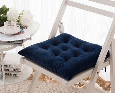 dark blue Современная мягкая и утолщенная ткань Decorativos стол обеденный стул Подушка Нескользящая Высококачественная Подушка сиденья для дома и автомобиля доска - Цвет: dark blue