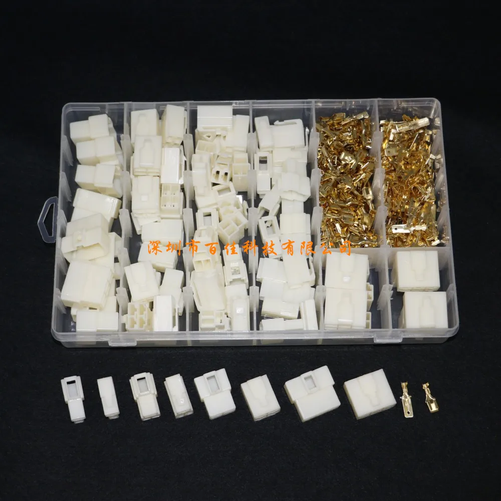 

6.3mm car terminal block connector 2 3 4 6P motorcycle male and female connector connector set