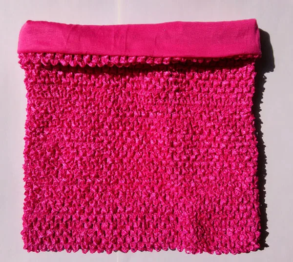 Вязаные крючком топы-пачки с подкладкой 9x10 дюймов, вязаные топы для платьев-пачек, 1 предмет - Цвет: Hot Pink Lined Tops