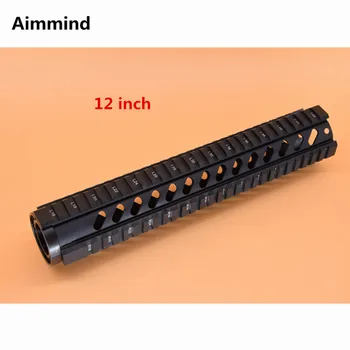

Hunting Tactical 12 Inch Airsoft AR-15 M4 Handguard Free Float Quad Rail Picatinny Mounting Rifle Accessories