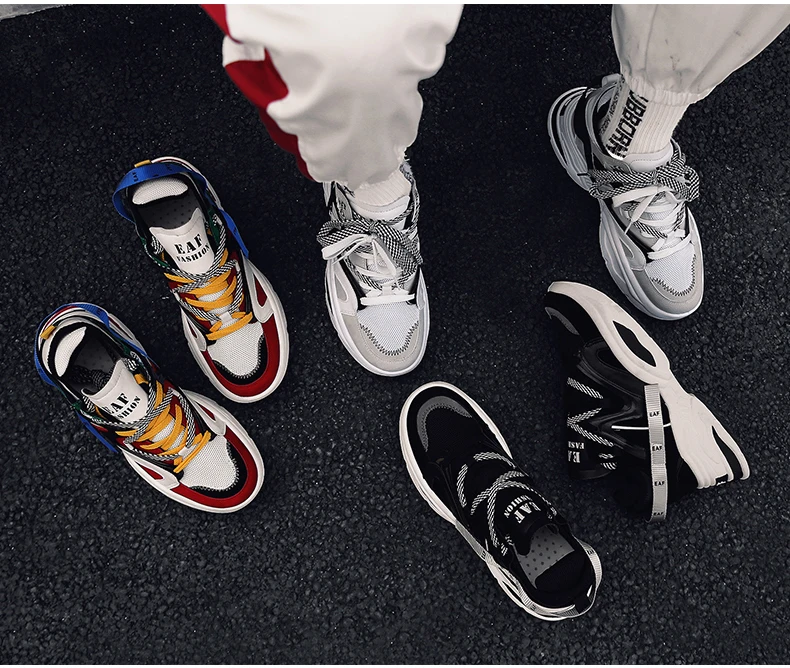 Men's Casual Shoes Trainers Sneakers Dad Shoes Men Winter Classic High Platform Chunky Sneaker Black And White Sneakers Men Shoe (17)