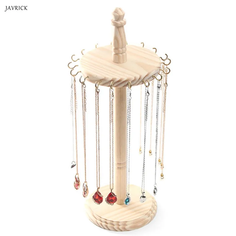 

Jewelry Shelf Wood Organizer Necklace Women Bracelet Storage Display Stand Rack free shipping