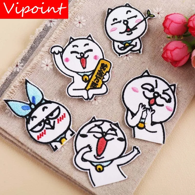 

VIPOINT embroidery cats cartoon patches animal patches badges applique patches for clothing YX-208