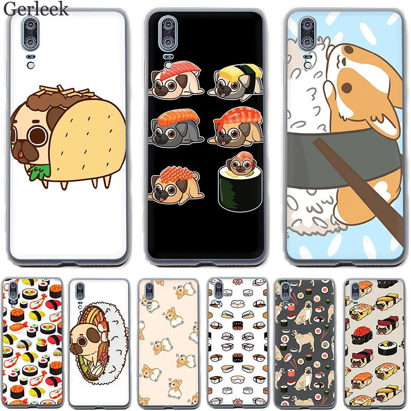 Мягкий чехол из ТПУ для Sushi Pug новинка чехлы Huawei P30 P8 P9 P10 P20 Lite Pro 2015 2016 2017 P Smart |