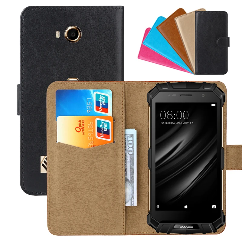 Роскошный чехол Кошелек Для Doogee S60 Lite из искусственной кожи в стиле ретро флип с