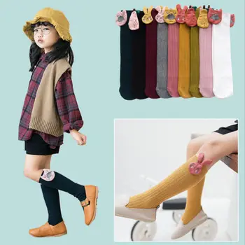 

Children Girls Cute Knee High Socks Toddler Kids Party School Bow Socks 6 Colors