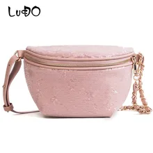 LUCDO Блестки Ткань 3d Сумка ремень мешочки для телефона Женская шикарная поясная сумка Bananka удобная женская сумка через плечо поясная сумка кожа